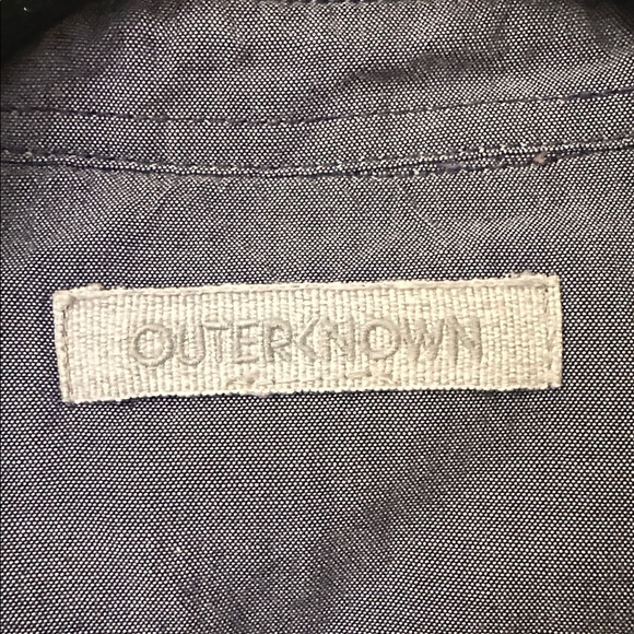 Outerknown Plaid Shirt - Navy, Rust, and Cream - Picture 2 of 4